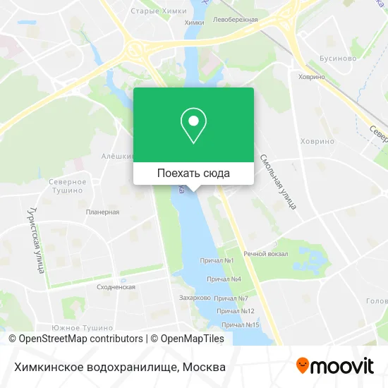 Карта Химкинское водохранилище