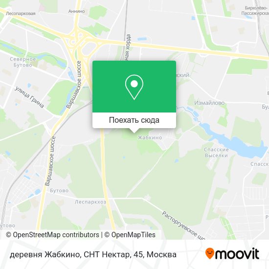 Карта деревня Жабкино, СНТ Нектар, 45