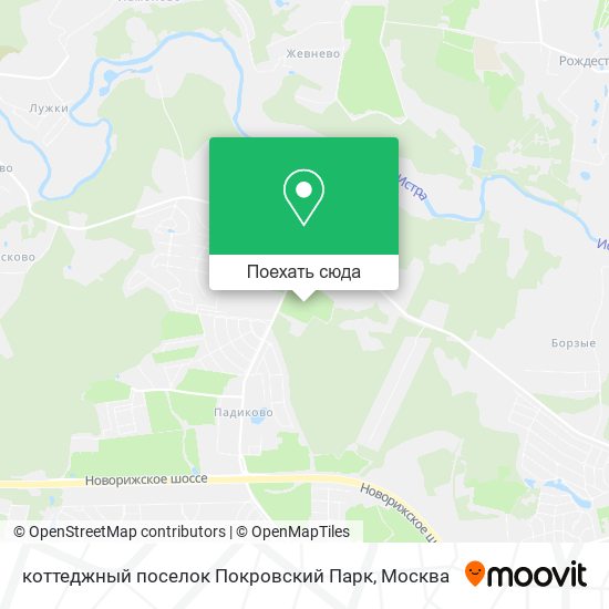 Карта коттеджный поселок Покровский Парк