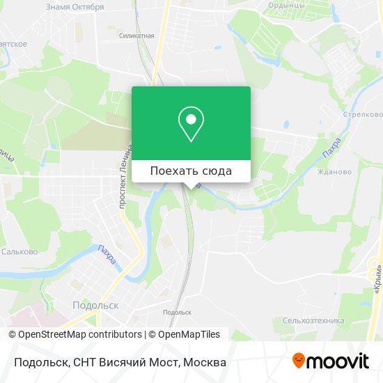 Карта Подольск, СНТ Висячий Мост