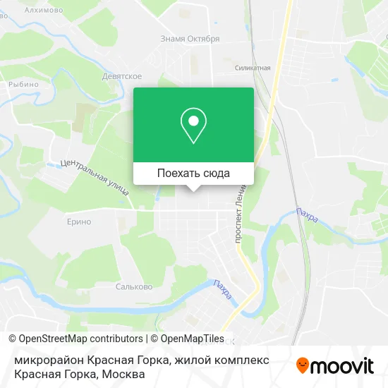 Карта микрорайон Красная Горка, жилой комплекс Красная Горка