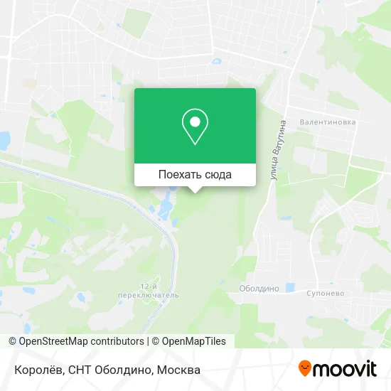 Карта Королёв, СНТ Оболдино