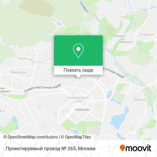 Карта Проектируемый проезд № 265