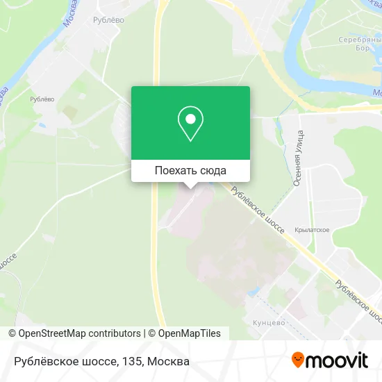 Карта Рублёвское шоссе, 135