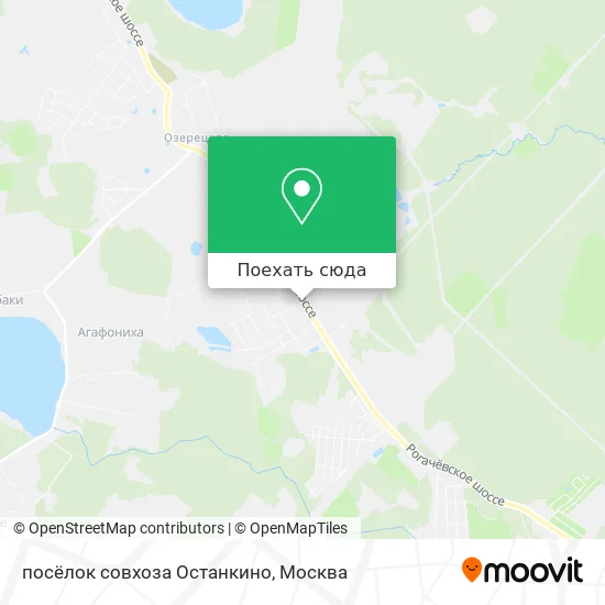 Карта посёлок совхоза Останкино