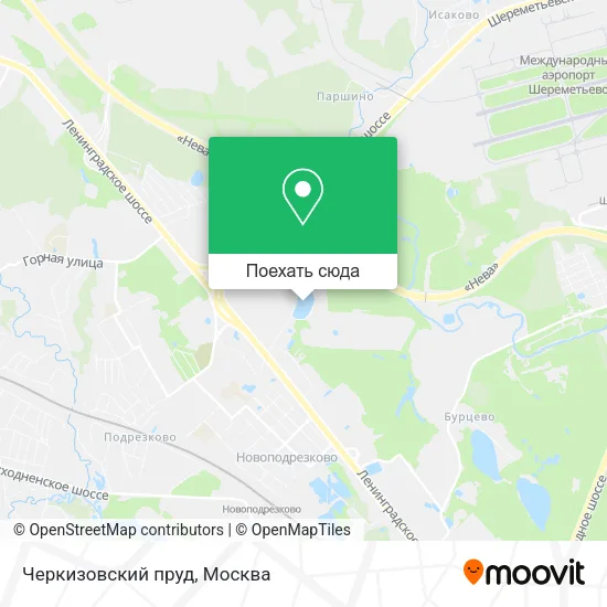 Карта Черкизовский пруд