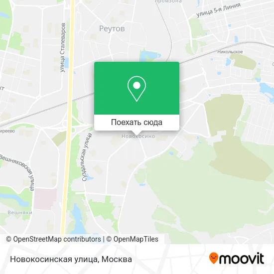 Карта Новокосинская улица