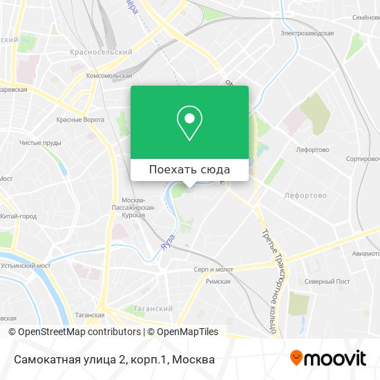 Карта Самокатная улица 2, корп.1