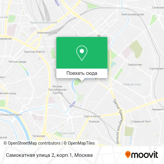 Карта Самокатная улица 2, корп.1