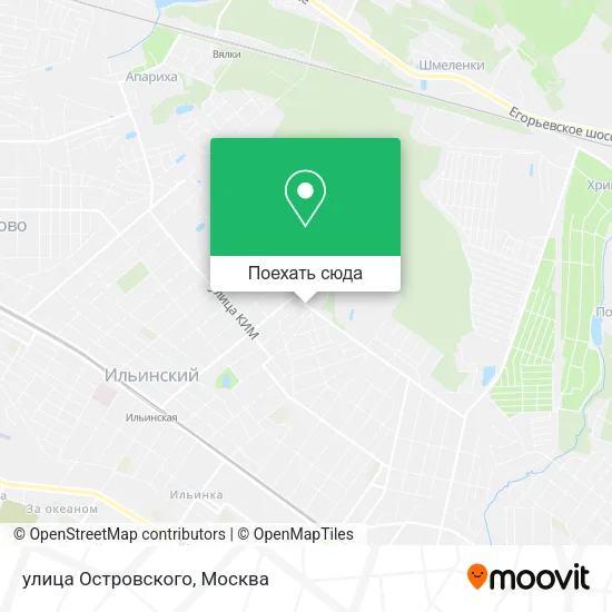 Карта улица Островского