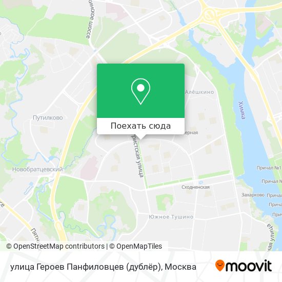 Карта улица Героев Панфиловцев (дублёр)