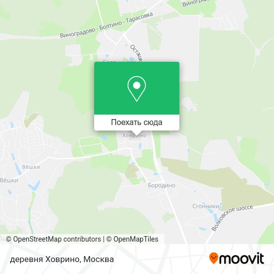 Карта деревня Ховрино