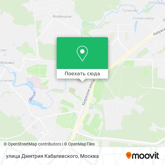 Карта улица Дмитрия Кабалевского