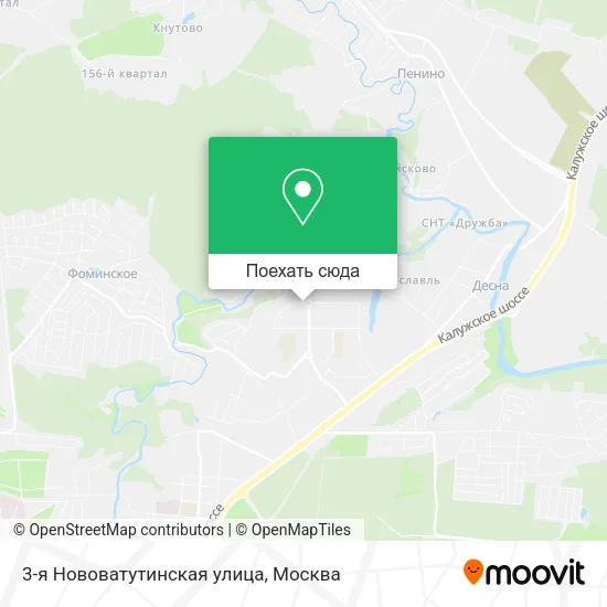 Карта 3-я Нововатутинская улица