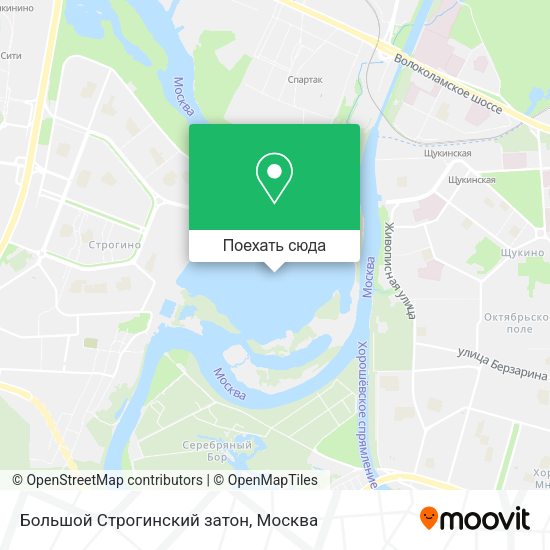 Карта Большой Строгинский затон