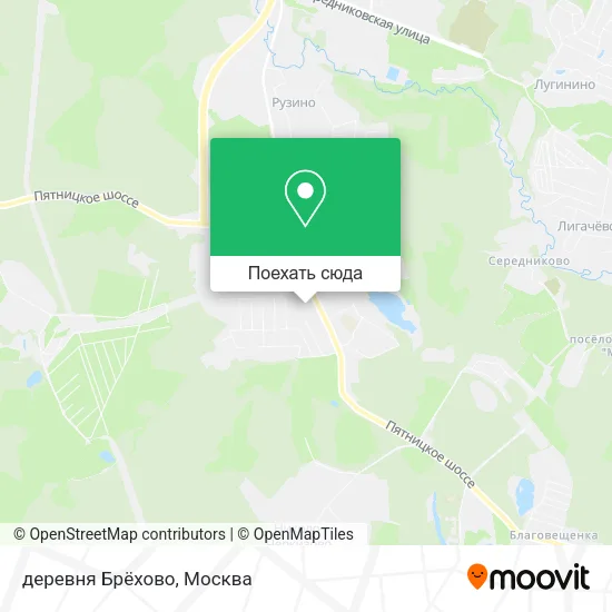 Карта деревня Брёхово