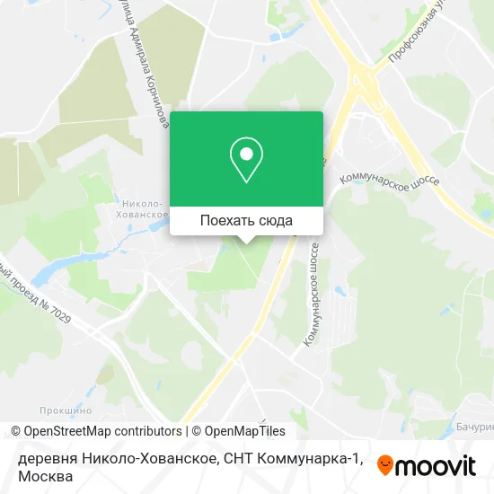 Карта деревня Николо-Хованское, СНТ Коммунарка-1