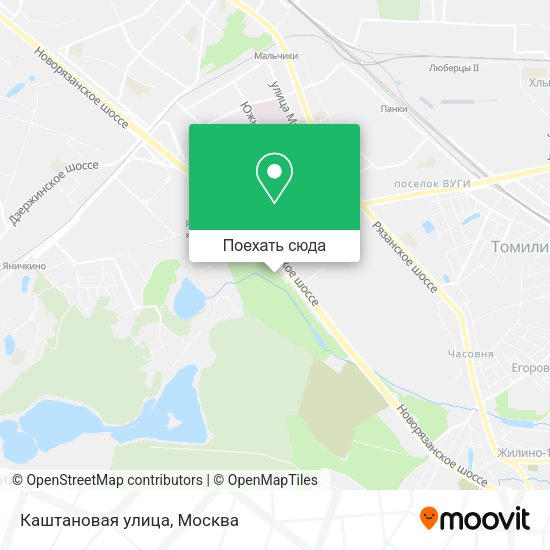 Карта Каштановая улица