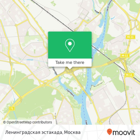 Карта Ленинградская эстакада