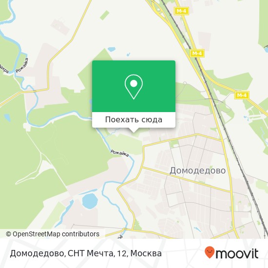 Карта Домодедово, СНТ Мечта, 12