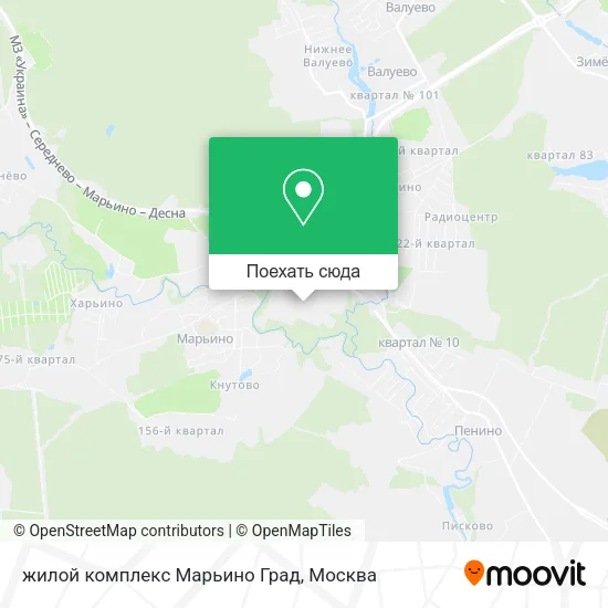 Карта жилой комплекс Марьино Град