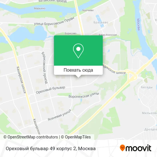 Карта Ореховый бульвар 49 корпус 2