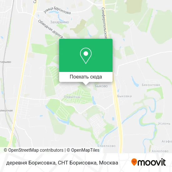 Карта деревня Борисовка, СНТ Борисовка
