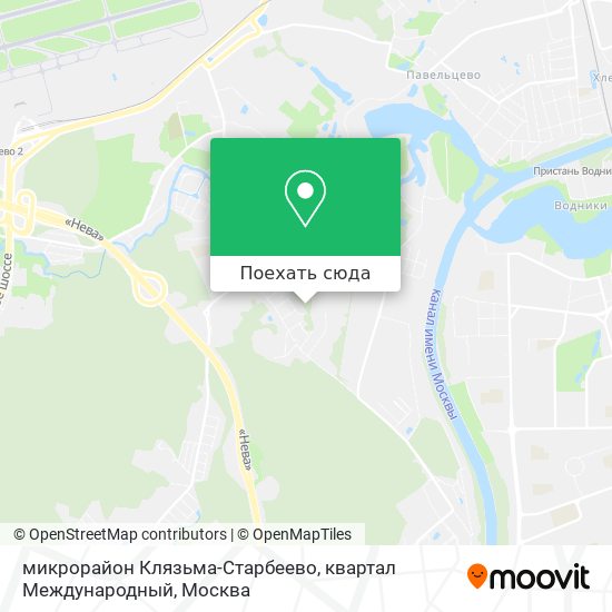Карта микрорайон Клязьма-Старбеево, квартал Международный