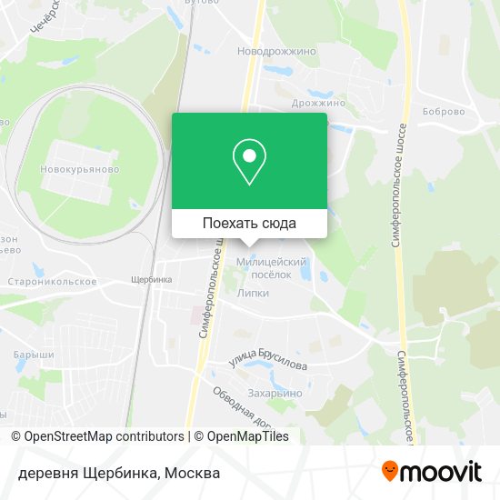 Карта деревня Щербинка