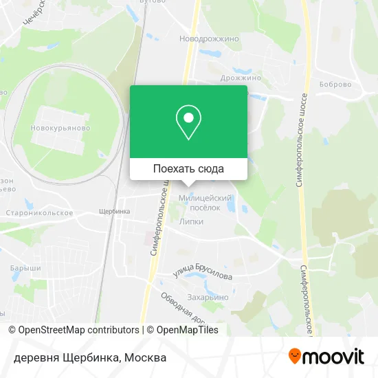 Карта деревня Щербинка