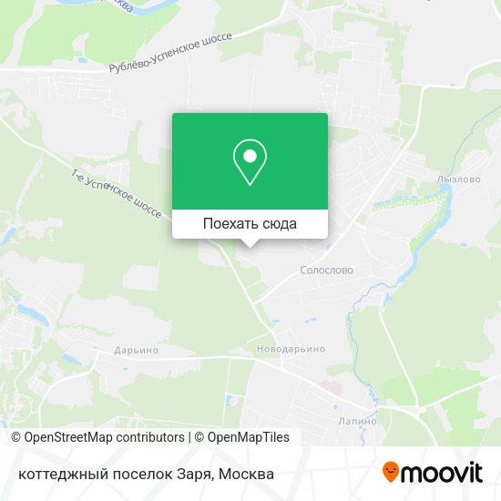 Карта коттеджный поселок Заря