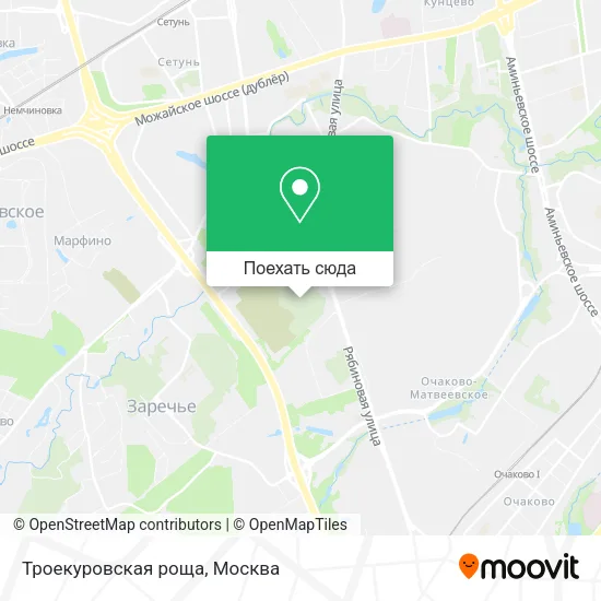 Карта Троекуровская роща