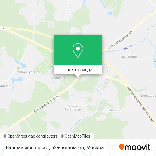 Карта Варшавское шоссе, 52-й километр