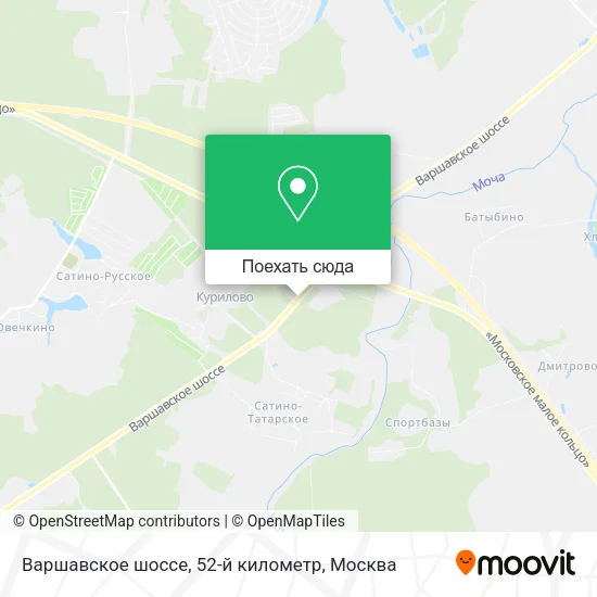 Карта Варшавское шоссе, 52-й километр