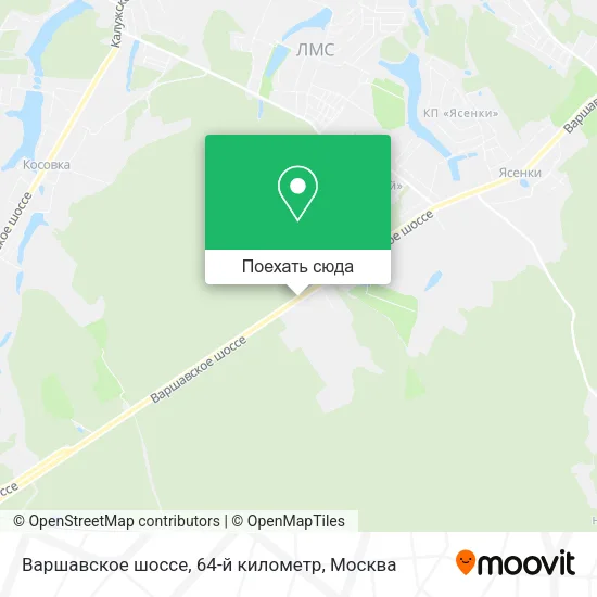 Карта Варшавское шоссе, 64-й километр