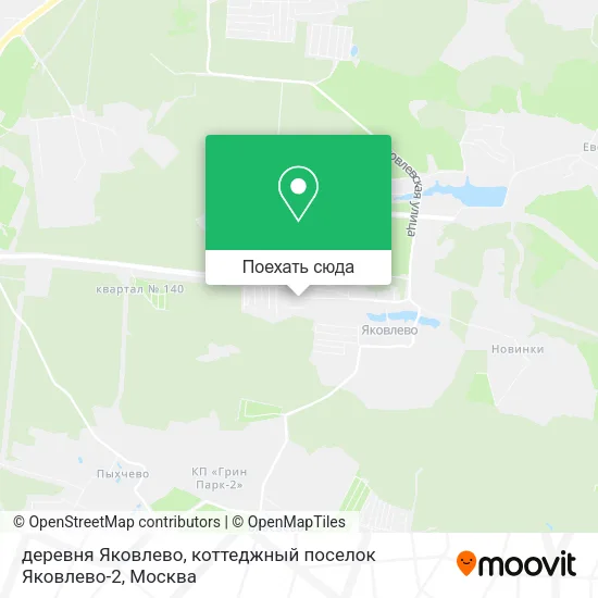 Карта деревня Яковлево, коттеджный поселок Яковлево-2