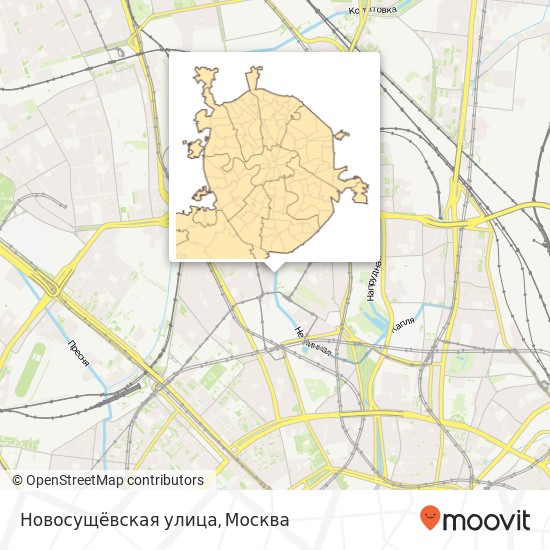 Карта Новосущёвская улица