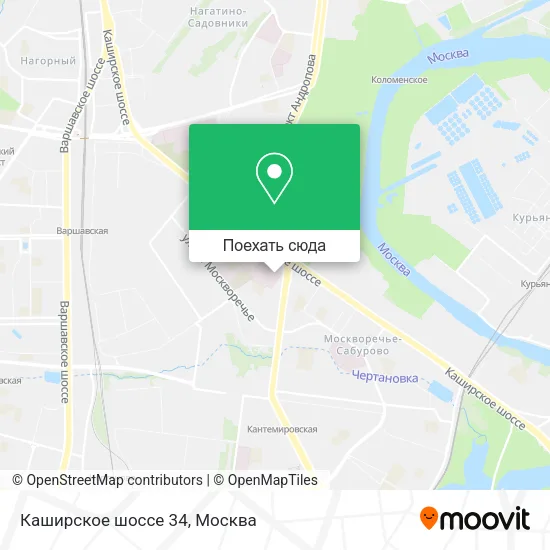 Карта Каширское шоссе 34