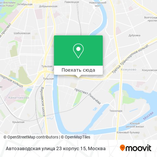 Карта Автозаводская yлица 23 корпус 15