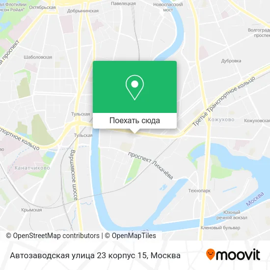 Карта Автозаводская yлица 23 корпус 15