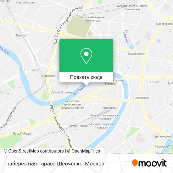 Карта набережная Тараса Шевченко