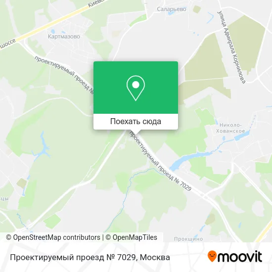 Карта Проектируемый проезд № 7029