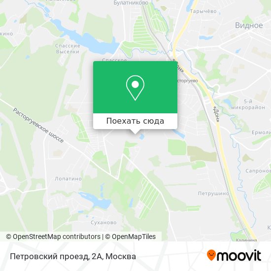 Карта Петровский проезд, 2А