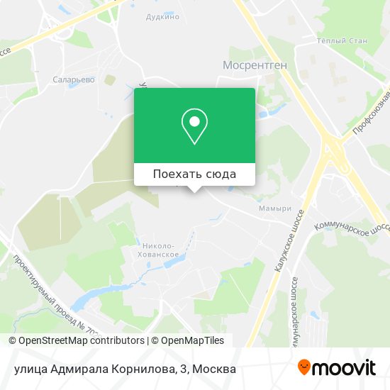 Карта улица Адмирала Корнилова, 3