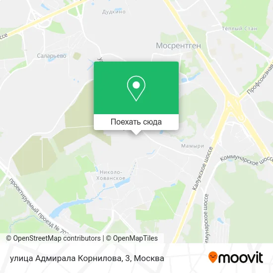Карта улица Адмирала Корнилова, 3