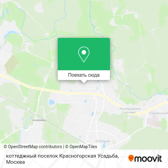 Карта коттеджный поселок Красногорская Усадьба