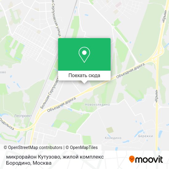 Карта микрорайон Кутузово, жилой комплекс Бородино