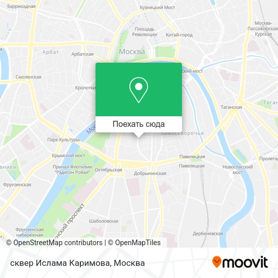Карта сквер Ислама Каримова