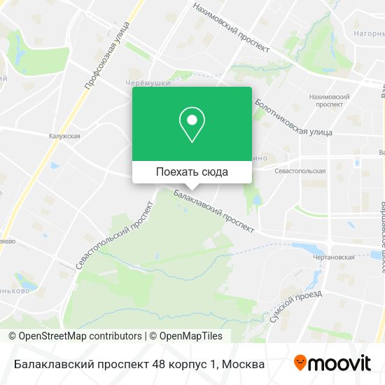 Карта Балаклавский проспект 48 корпус 1