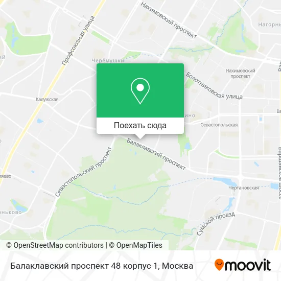 Карта Балаклавский проспект 48 корпус 1
